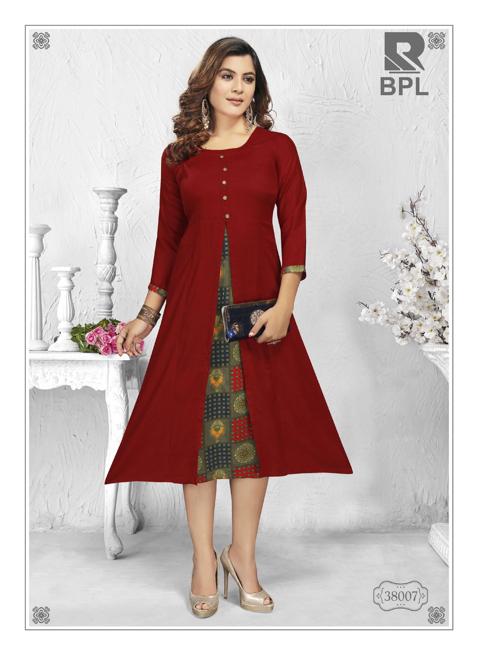 Raashi Bpl Latest Ethnic Wear Rayon Printed Anarkali Kurti Collection